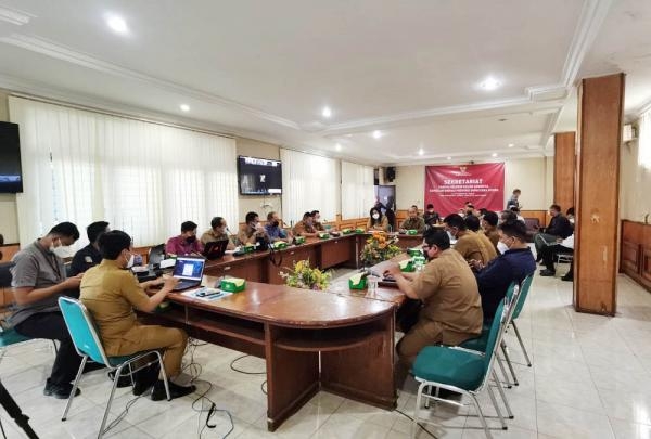 PEMPROVSU IKUTI PENILAIAN INTERVIU EVALUASI SPBE TAHUN 2021